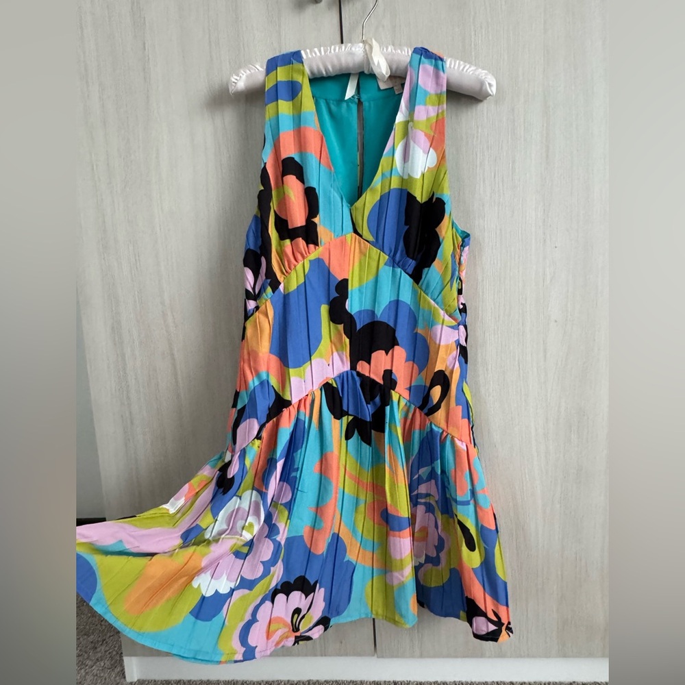 Colorful Floral Sleeveless Mini Dress CIEBON Sz S - Picture 2 of 7